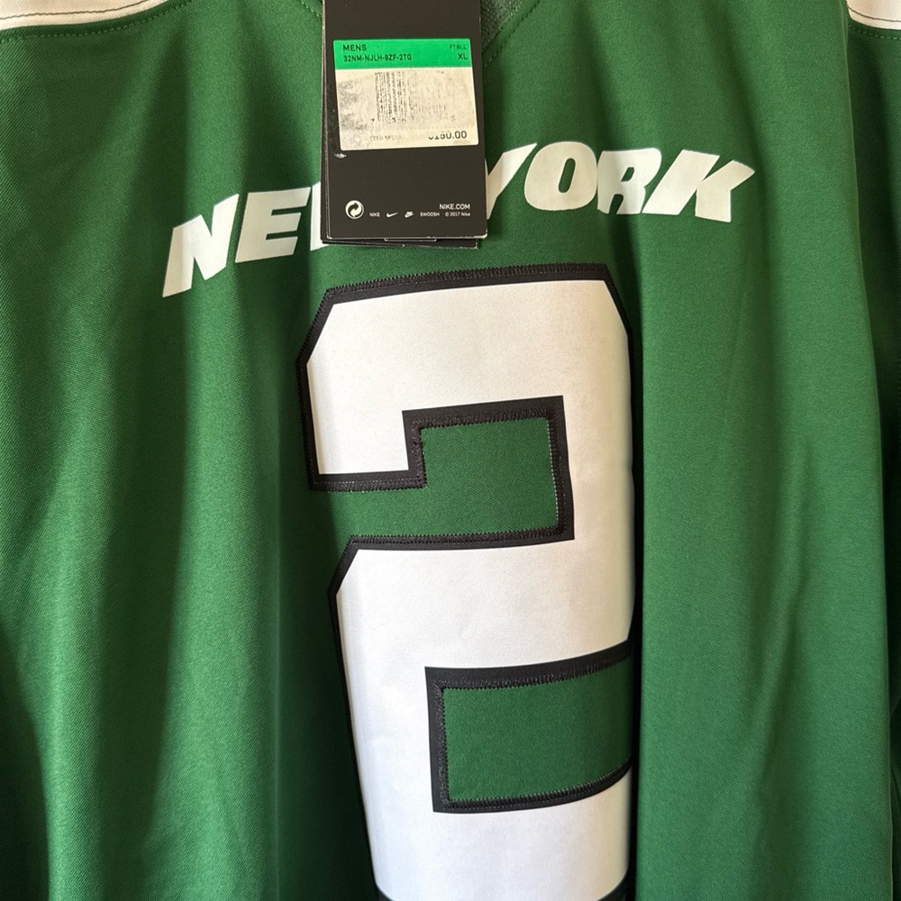 Men’s Nike Zach Wilson #2 New York Jets Vapor Limited Jersey Sz XL - NWT RARE - Picture 2 of 7